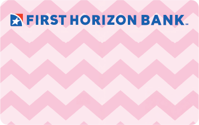Chevron Pink & White debit card design
