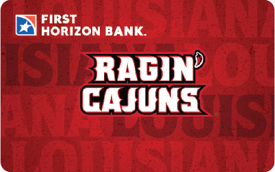 Ragin' Cajuns debit card design